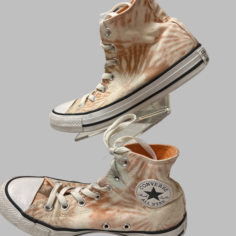 Converse CTAS HI Tangelo Tie Dye White Shoes Womens Sz 8
